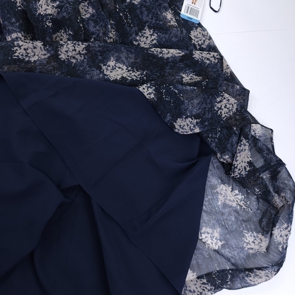 New Joie Blue Beige Patterned Dress Size L - Picture 8 of 15